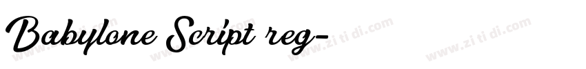 Babylone Script reg字体转换 Babylone Script reg字体转换